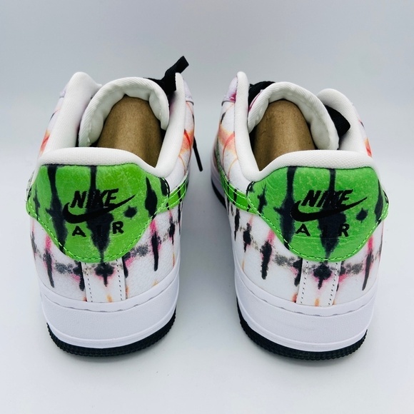 NIB NIKE Women's Air Force 1 Black Tie Dye Colorful Sneaker Shoes Size 8.5 - Picture 5 of 8